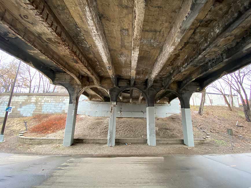 View under the bridge