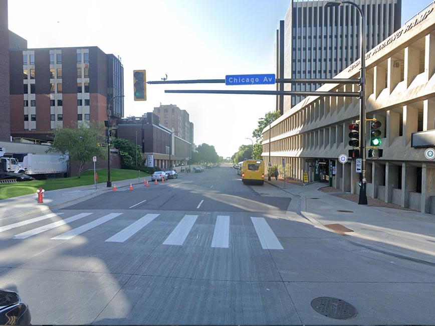 Intersection of Hennepin and W Lake St. 