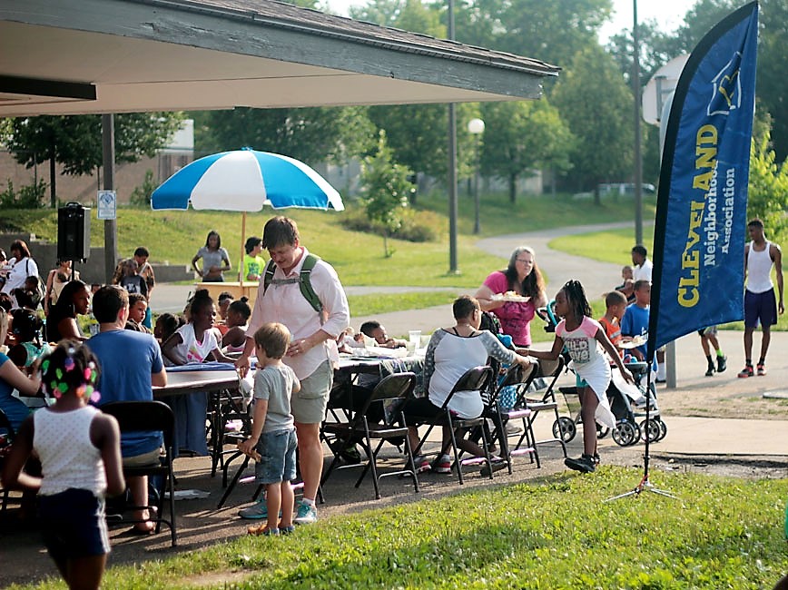 Cleveland Neighborhood Association community event in summer