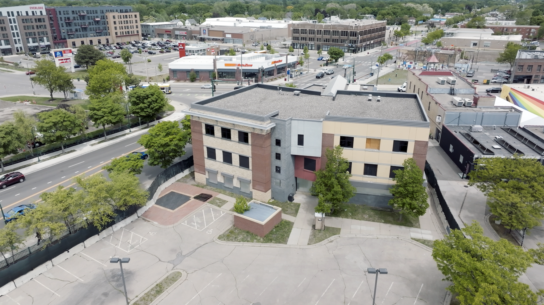 Construction work at Minneapolis Democracy Center