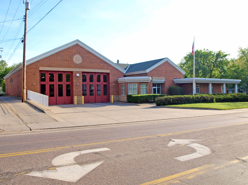 front side of fire station 28 building