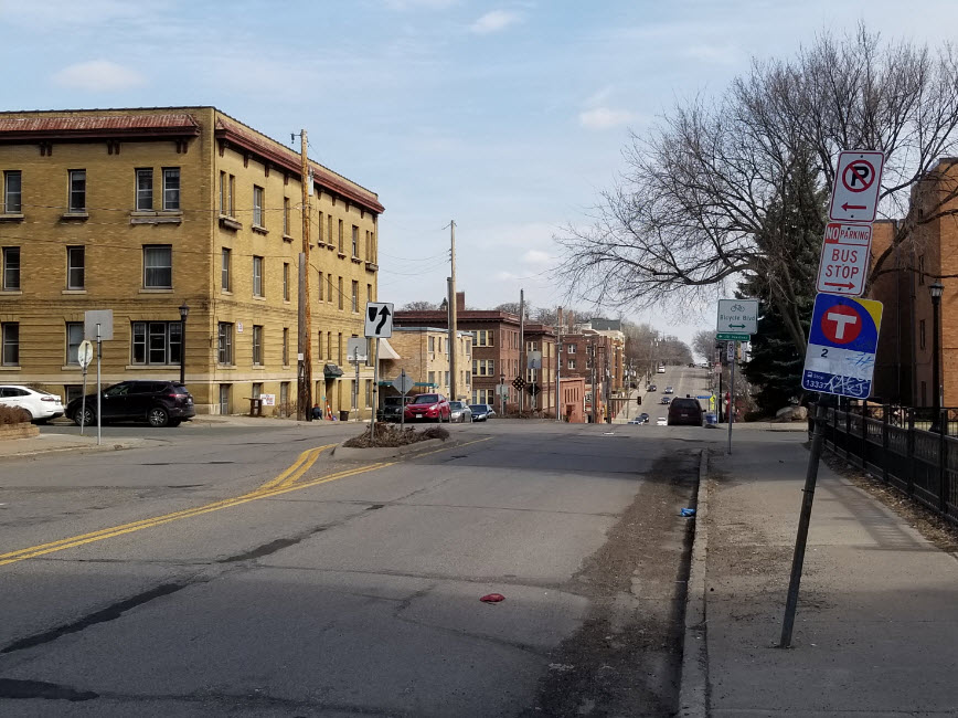 Bus stop on Franklin Ave. W.