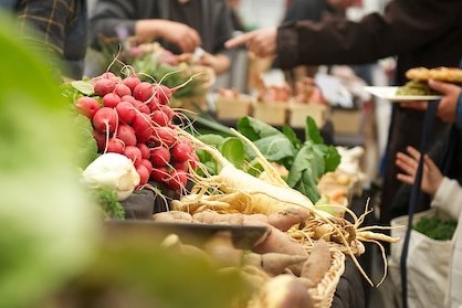 Vegetables for sale at Linden Hills Farmers Market