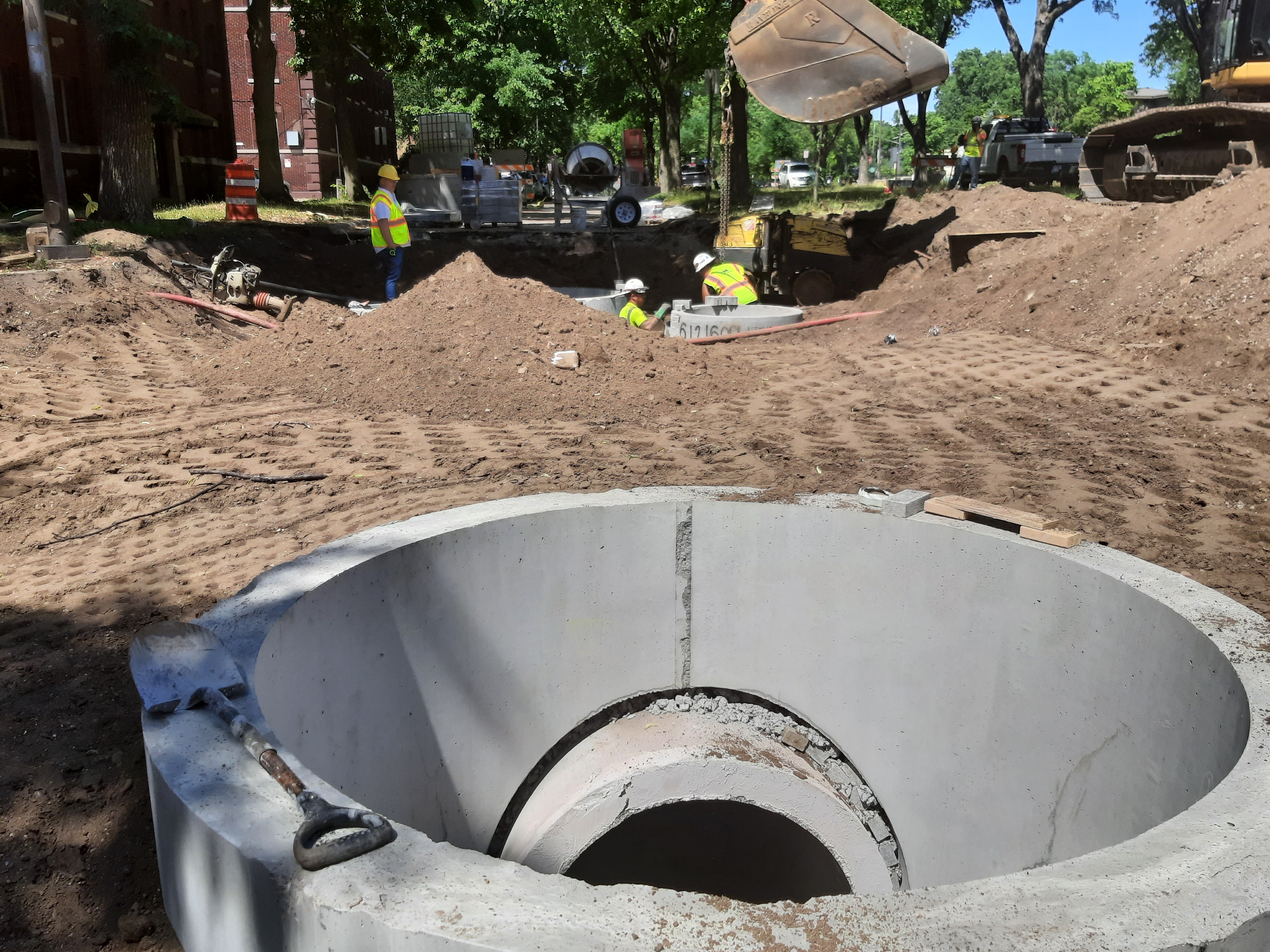 Humboldt Ave S Sewer overhead view