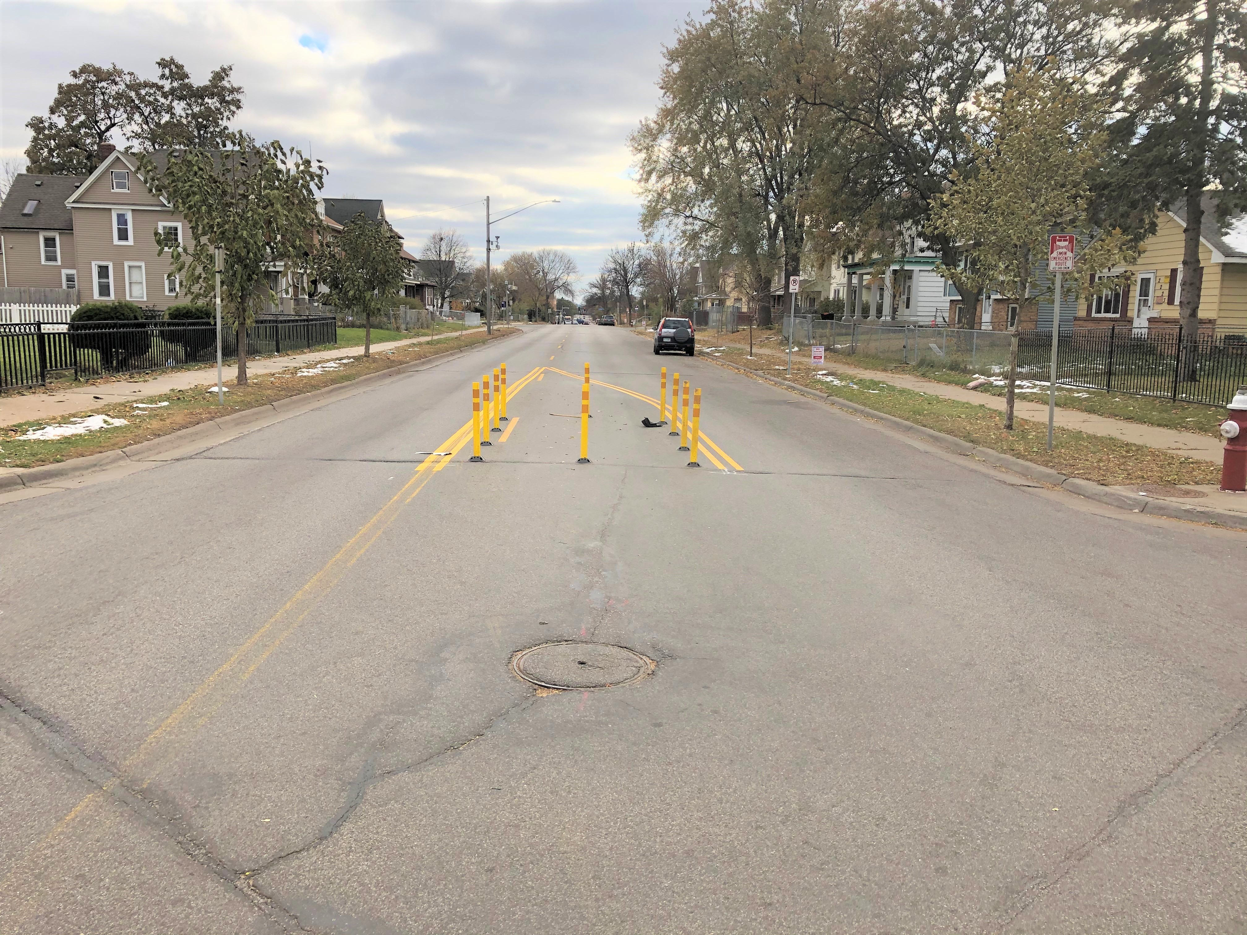 Lyndale Ave Ped Improvements bollard photo