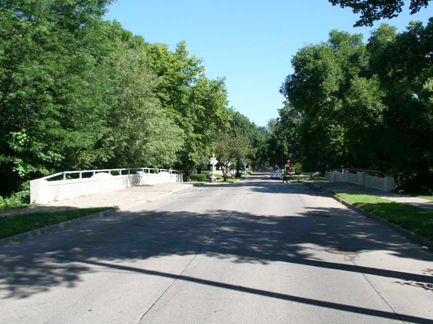 View of bridge from a pedestrian perspective View of bridge from a pedestrian perspective