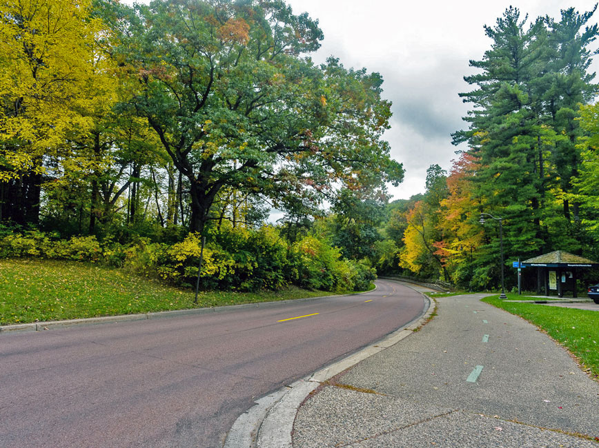 View of Parkway resurfacing (paving)