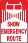 Snow Emergency route sign