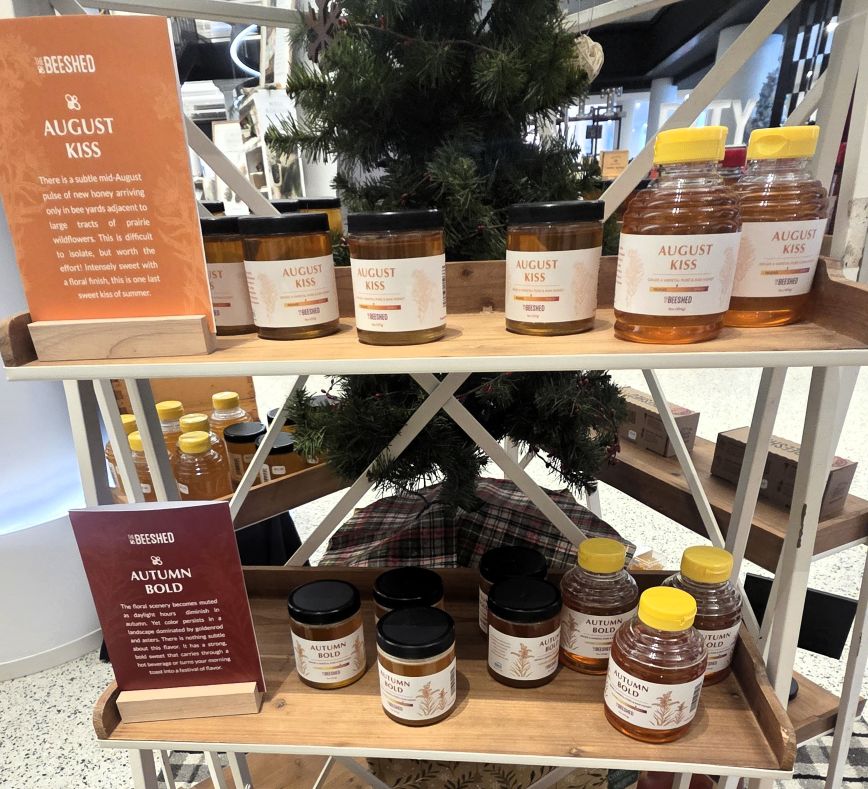 food on shelves in a store