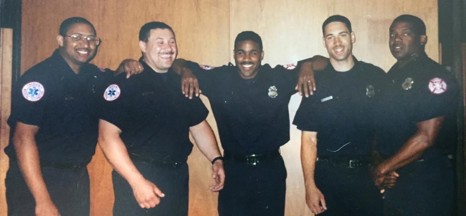 Minneapolis Fire Chief Bryan Tyner alongside some members of his 1995 rookie class. Minneapolis Fire Chief Bryan Tyner alongside some members of his 1995 rookie class.