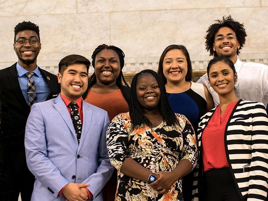 Urban Scholars group in rotunda