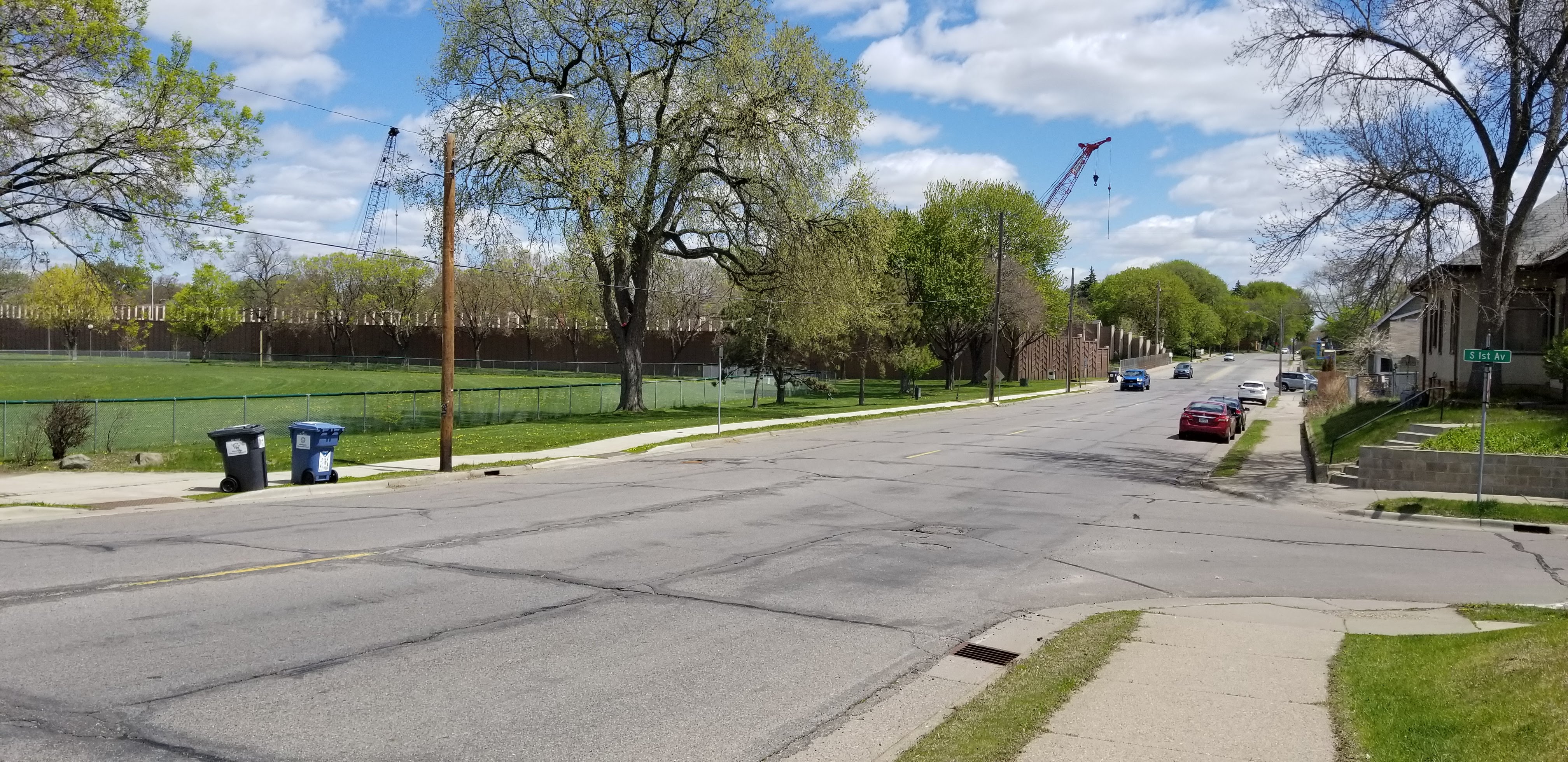 Existing street on N 2nd Ave