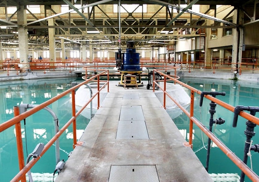 Inside water treatment plant