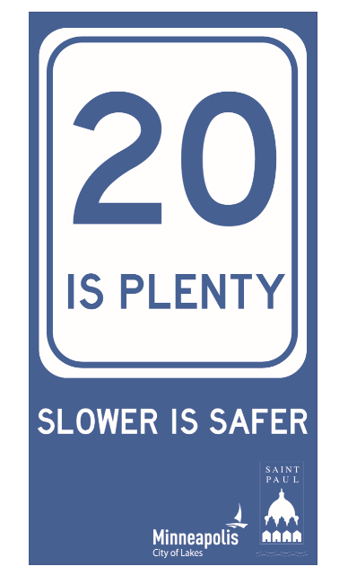 20 is plenty, slower is safer speed limit promo sign 20 is plenty, slower is safer speed limit promo sign
