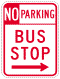 Bus stop sign