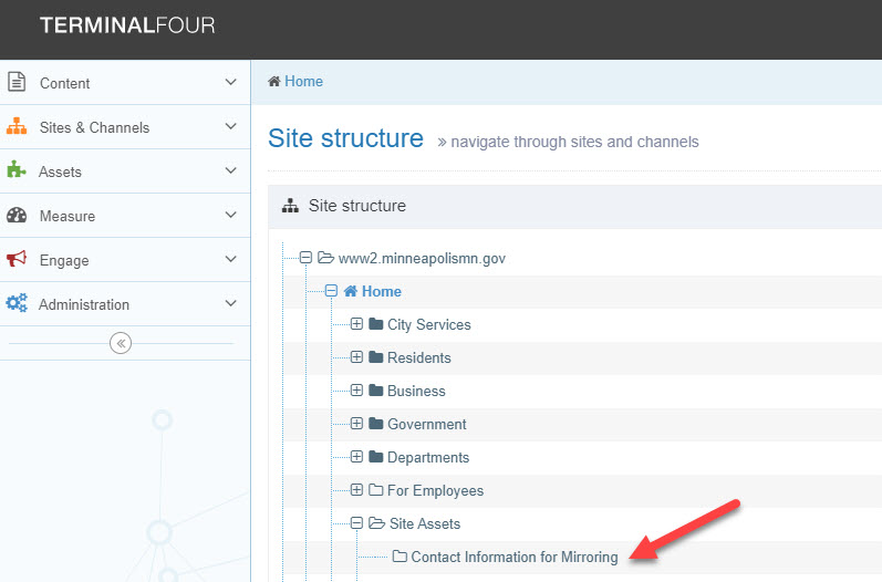 Contact information for mirroring Contact information for mirroring