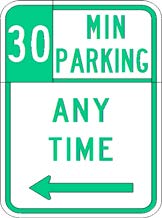 Limited time parking zone sign