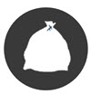 garbage bag tied securely garbage bag tied securely