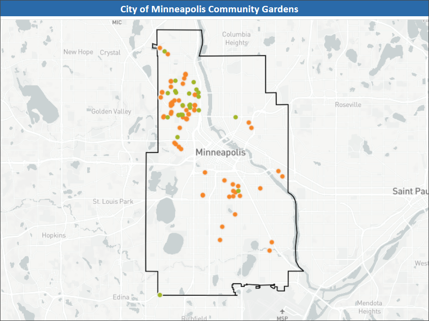 Community gardens dashboard