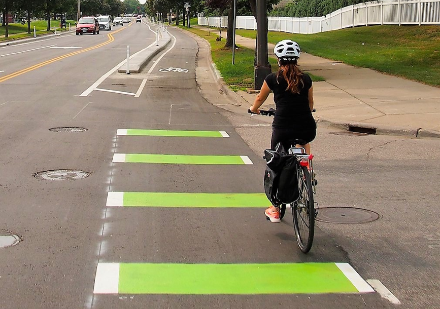 green bike lane