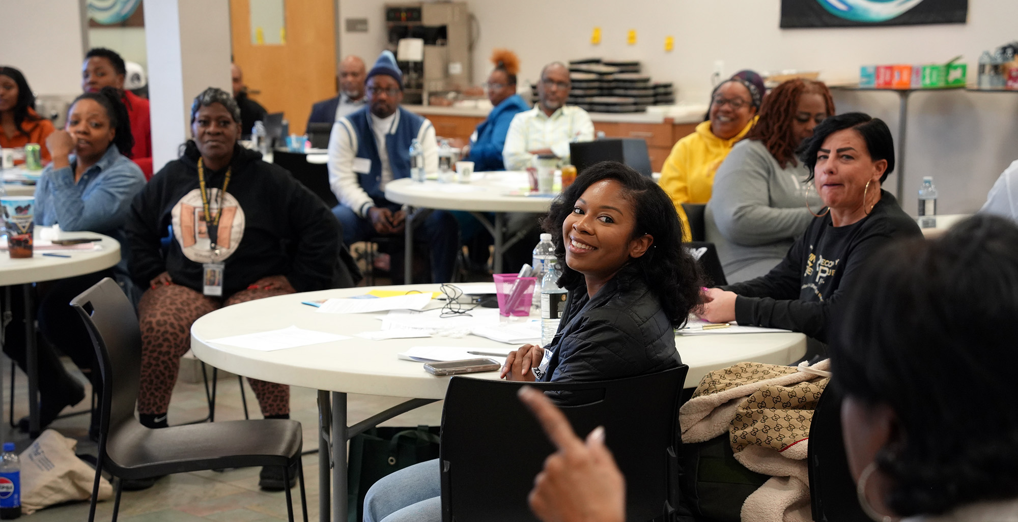 Community members participate in a learning session.