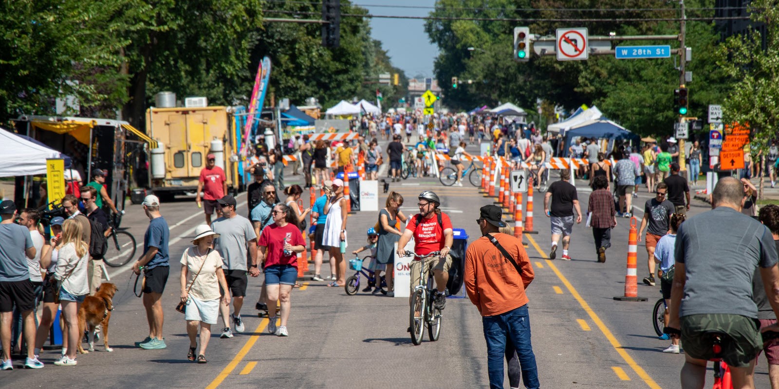 People at Minneapolis Open Streets