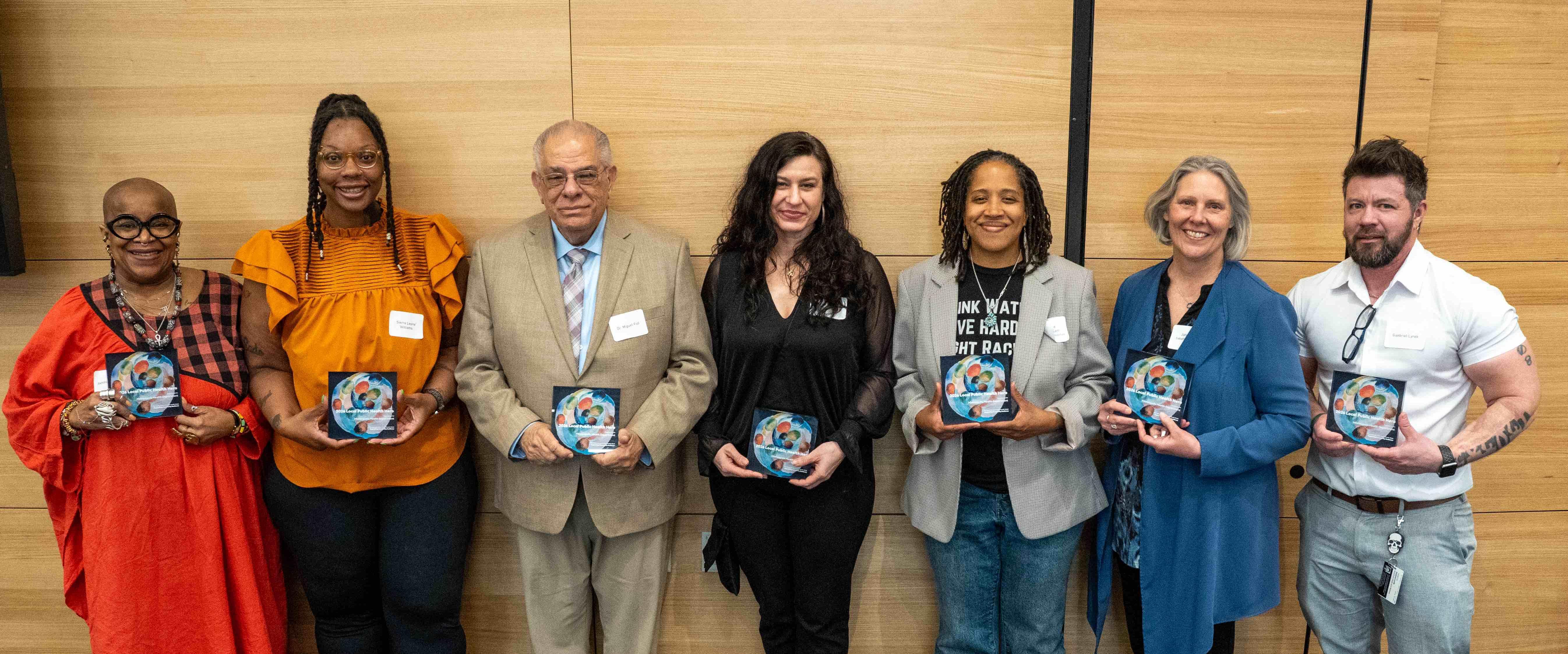 Awardees were recognized as Local Public Health Heroes by the City at an award ceremony April 29. 