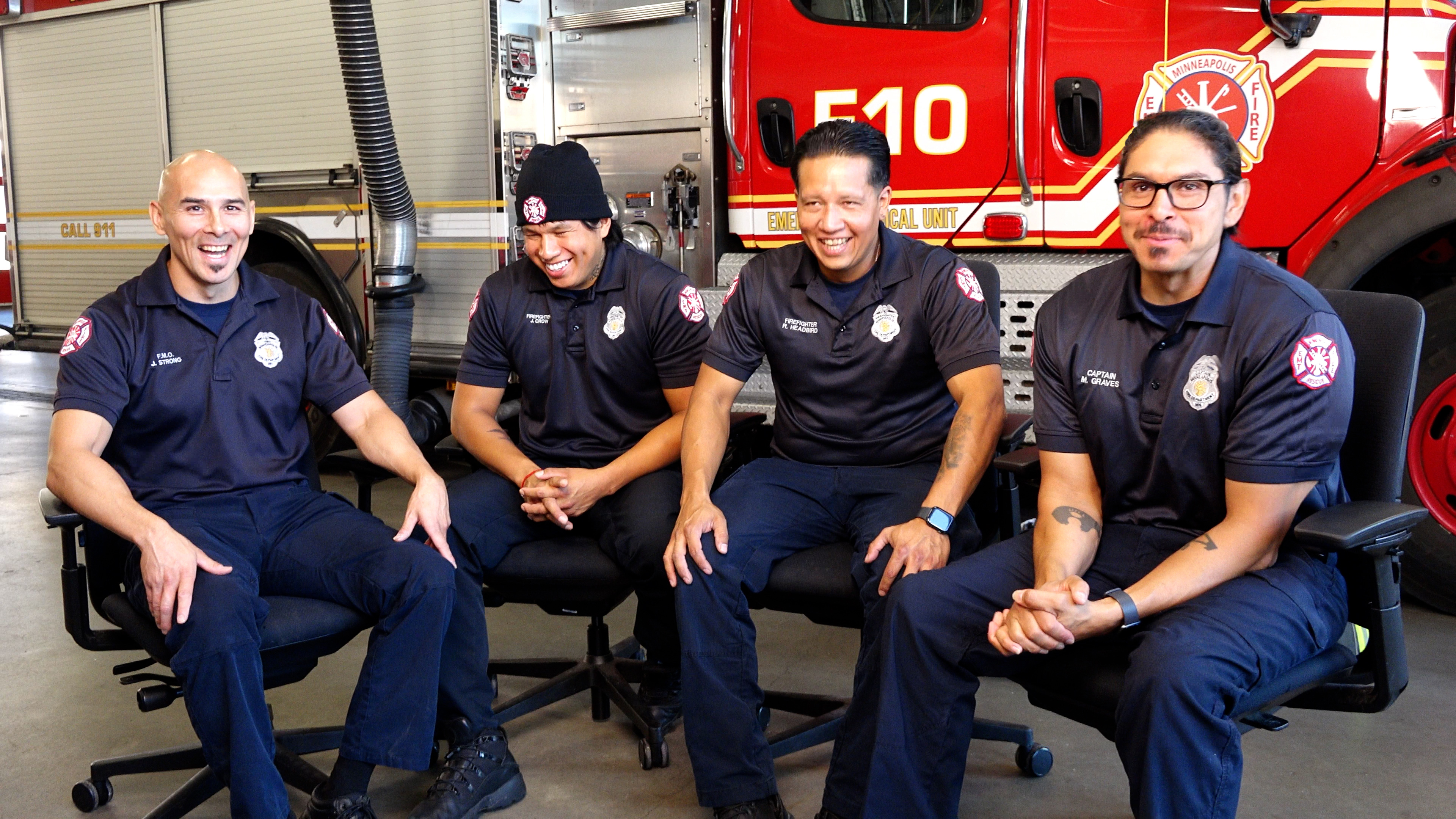 The Minneapolis Fire Department's first all-Native fire crew at Station 6.