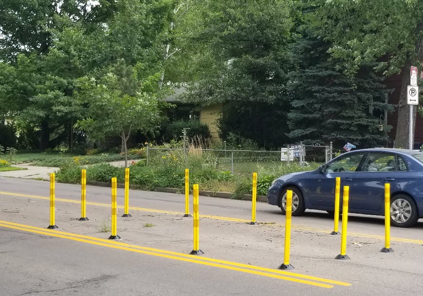 Medians - Creates shorter crossing distances for people walking and rolling; Helps slow down vehicle speeds.