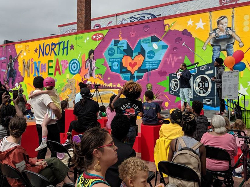 North Minneapolis music event in summer