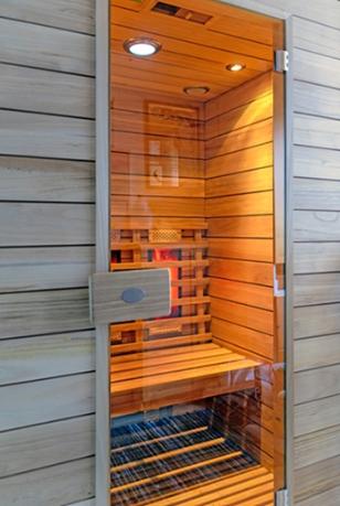 inside of a sauna