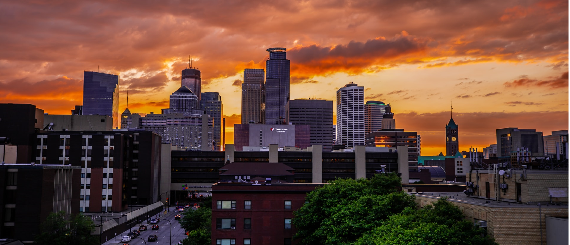Minneapolis skyline at night