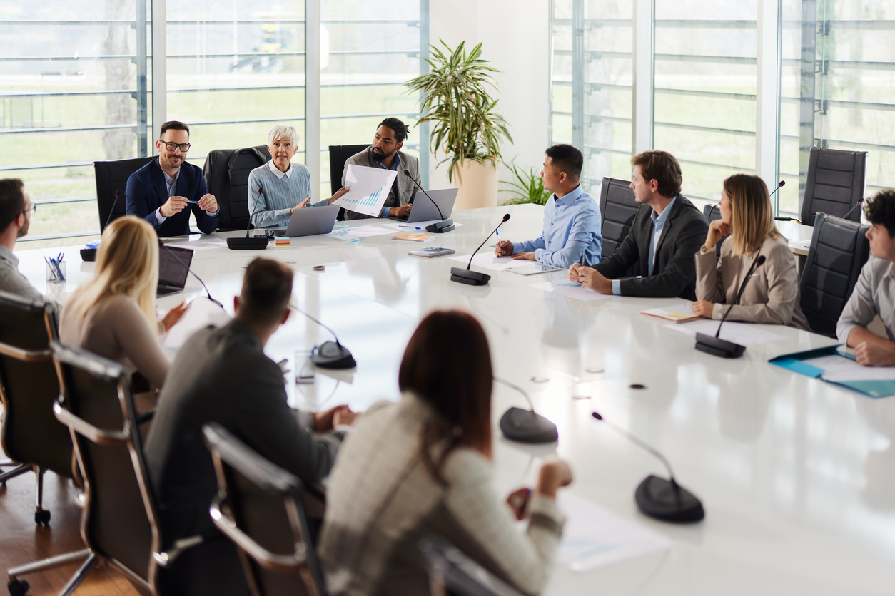 people in a board meeting
