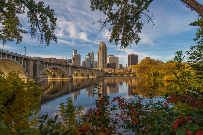 Photo of downtown Minneapolis Skyline taken from Northeast. Photo by Lane Pelovsky, courtest of Meet Minneapolis