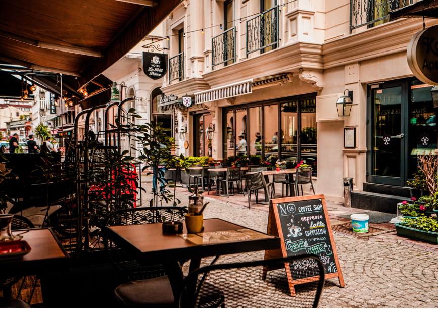 An example of a street café.