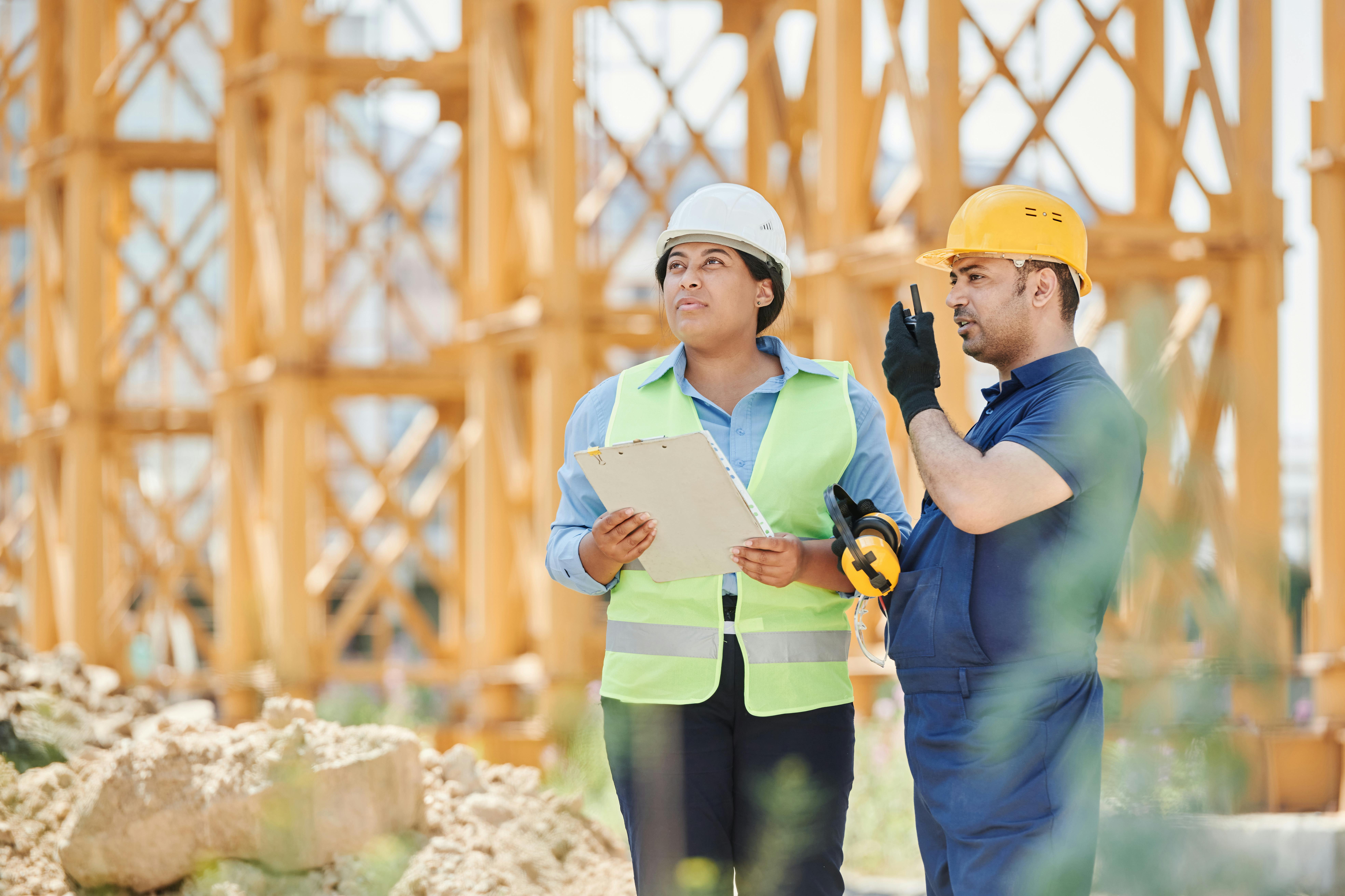 Developers at construction site