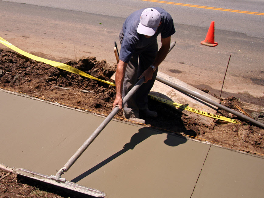 Sidewalk being repaired Sidewalk being repaired