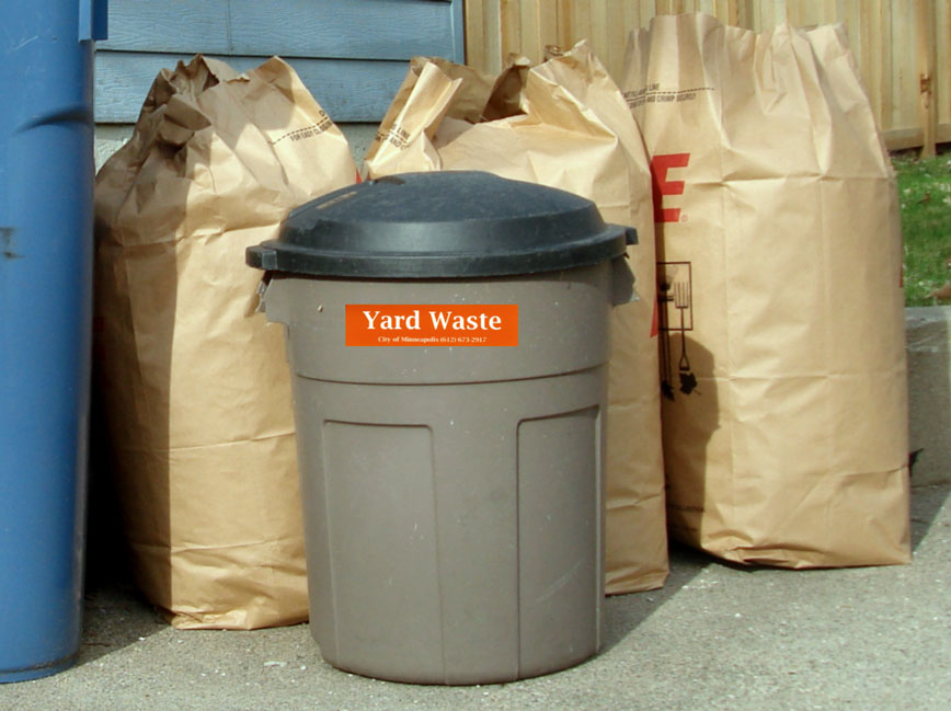 reusable container for yard waste storage